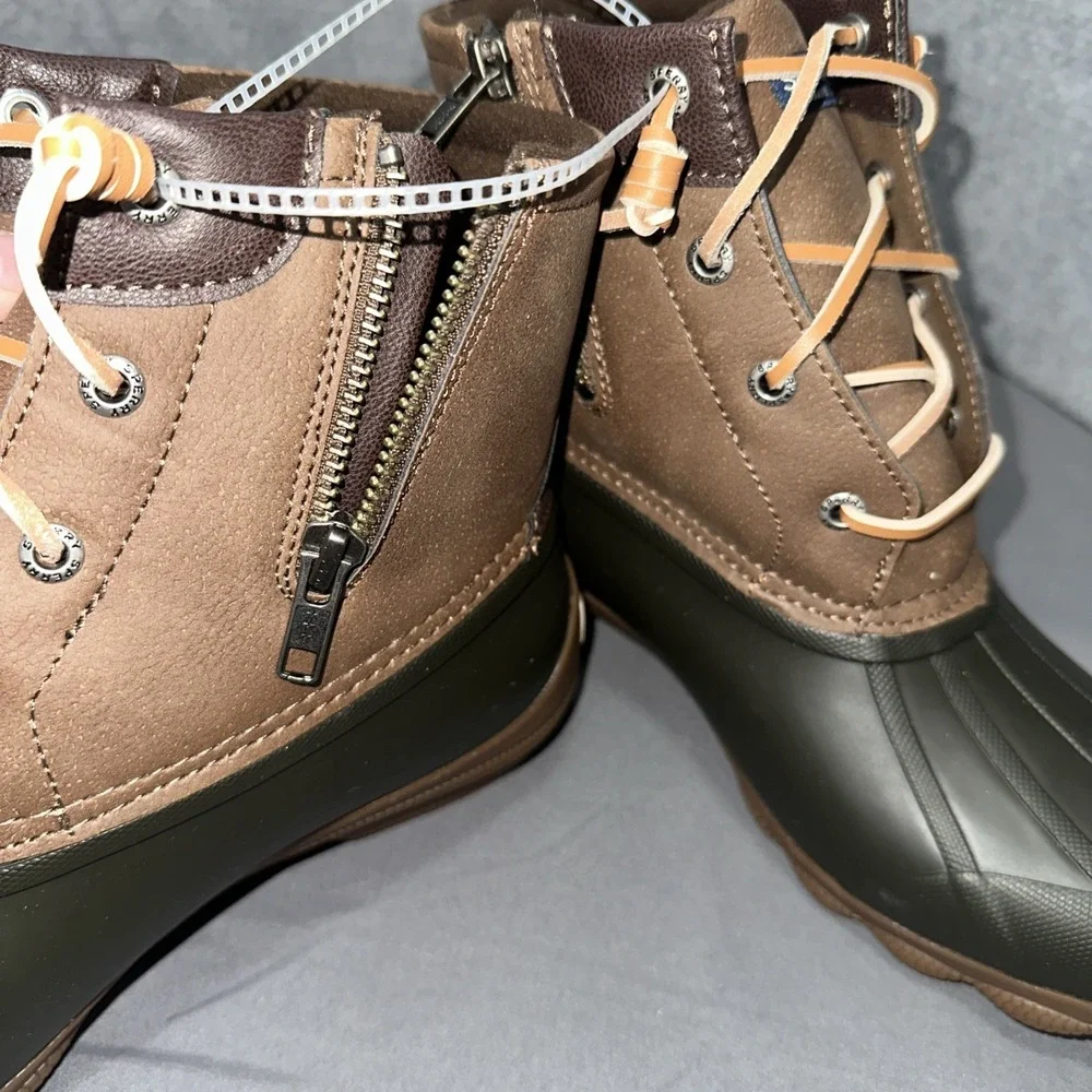 Sperry Women's Top-Sider Saltwater Nylon Brown Duck Boots STS80524 Size 7.5